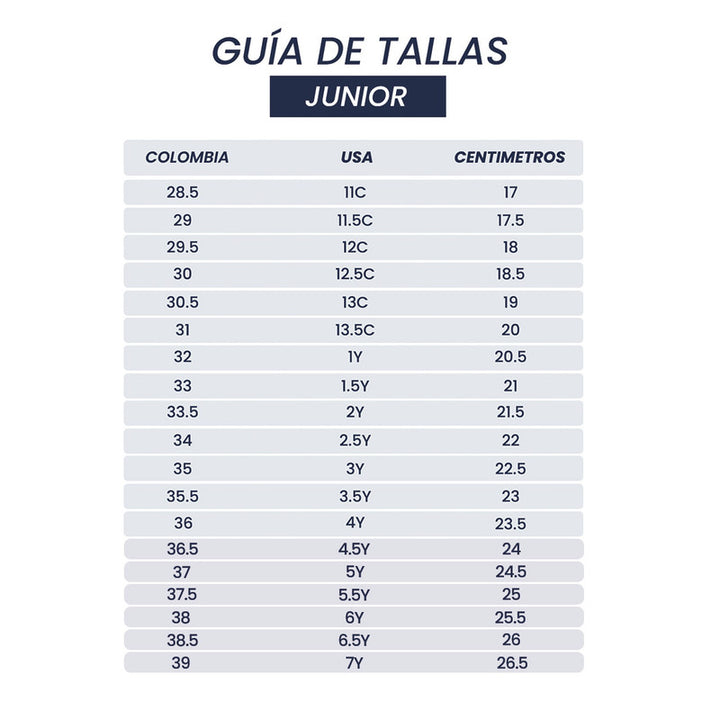 Guia De Tallas Zapatos Adidas Colombia Talla Zapatillas Adidas Niño